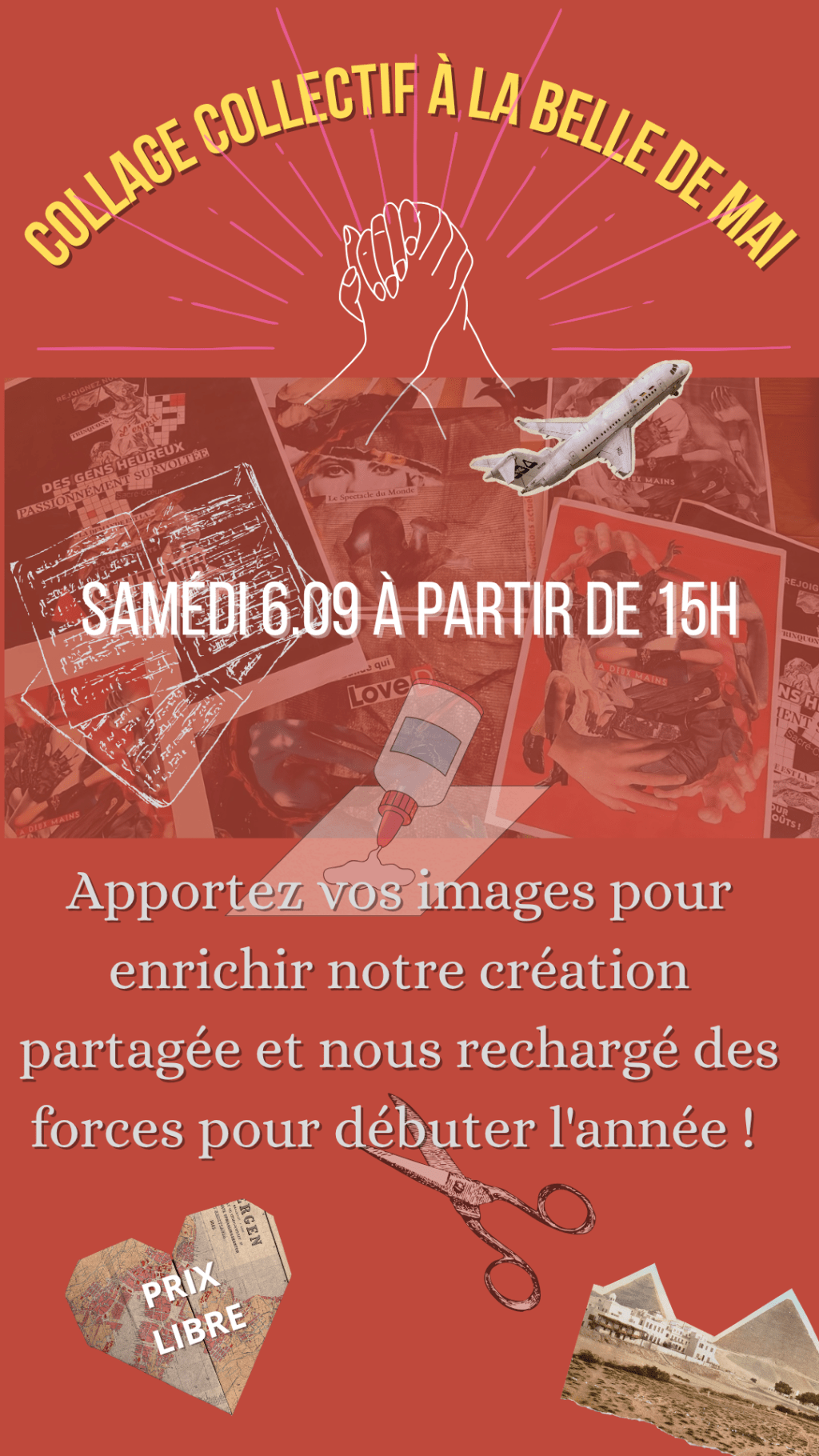 Collage collectif à la&nbsp;BDM